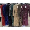 Šaty společenské třpytivé dlouhý rukáv dámské (S/M ONE SIZE) ITALSKÁ MODA IMM23M6295/DU (Velikost S/M/L, Barva zlatá)