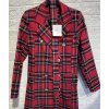 Šaty elegantní kabátkové s páskem dlouhý rukáv dámské (S/M ONE SIZE) ITALSKÁ MÓDA IMPGM235862/DUR (Velikost S, Barva červená)