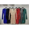 Šaty flitrové dlouhý rukáv dámské (S/M ONE SIZE) ITALSKÁ MÓDA IMWGS230022/DUR (Velikost S/M/L, Barva Černá)