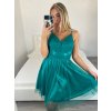 Šaty společenské na ramínka tylové dámské (XS/S/M/L ONE SIZE) ITALSKá MóDA IMC23498/DUR (Velikost S/M/L, Barva Černá)