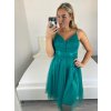 Šaty společenské na ramínka tylové dámské (XS/S/M/L ONE SIZE) ITALSKá MóDA IMC23498/DUR (Velikost S/M/L, Barva Černá)
