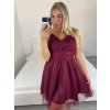 Šaty společenské na ramínka tylové dámské (XS/S/M/L ONE SIZE) ITALSKá MóDA IMC23498/DUR (Velikost S/M/L, Barva Černá)