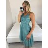 Šaty společenské na ramínka tylové dámské (XS/S/M/L ONE SIZE) ITALSKá MóDA IMC23498/DUR (Velikost S/M/L, Barva Černá)