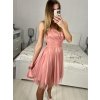 Šaty společenské na ramínka tylové dámské (XS/S/M/L ONE SIZE) ITALSKá MóDA IMC23498/DUR (Velikost S/M/L, Barva Černá)
