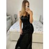 Šaty elegantní třpytivé s flitry na ramínka dámské (S/M ONE SIZE) ITALSKÁ MÓDA IMWAE2342230/DU (Velikost S/M/L, Barva Černá)