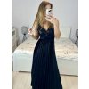 Šaty dlouhé společenské flitrové sametové bez rukávu dámské (S/M ONE SIZE) ITALSKÁ MÓDA IMWB233931/DU (Velikost S/M/L, Barva Černá)