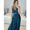 Šaty dlouhé společenské flitrové sametové bez rukávu dámské (S/M ONE SIZE) ITALSKÁ MÓDA IMWB233931/DU (Velikost S/M/L, Barva Černá)