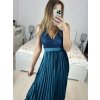 Šaty dlouhé společenské flitrové sametové bez rukávu dámské (S/M ONE SIZE) ITALSKÁ MÓDA IMWB233931/DU (Velikost S/M/L, Barva Černá)