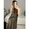 Šaty dlouhé společenské třpytivé s páskem bez rukávu dámské (S/M ONE SIZE) ITALSKá MóDA IMHMS23150/DU (Velikost S/M/L, Barva červená)