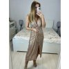 Šaty dlouhé elegantní třpytivé s flitry bez rukávu dámské (S/M ONE SIZE) ITALSKÁ MÓDA IMPBB23B24183/DU