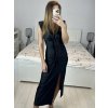 Šaty dlouhé společenské bez rukávu dámské (S/M ONE SIZE) ITALSKá MODA IM323141/DU (Velikost S/M/L, Barva béžová)