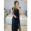 Šaty dlouhé společenské bez rukávu dámské (S/M ONE SIZE) ITALSKá MODA IM323141/DU (Velikost S/M/L, Barva béžová)