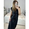 Šaty dlouhé společenské bez rukávu dámské (S/M ONE SIZE) ITALSKá MODA IM323141/DU (Velikost S/M/L, Barva béžová)
