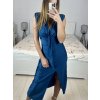 Šaty dlouhé společenské bez rukávu dámské (S/M ONE SIZE) ITALSKá MODA IM323141/DU (Velikost S/M/L, Barva béžová)