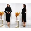 Šaty pletené s rolákem dlouhý rukáv dámské nadrozměr (L/XL/2XL ONE SIZE) ITALSKá MóDA IM423822/DUR (Velikost XL/2XL, Barva červená)