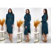 Šaty pletené s rolákem dlouhý rukáv dámské nadrozměr (L/XL/2XL ONE SIZE) ITALSKá MóDA IM423822/DUR (Velikost XL/2XL, Barva červená)