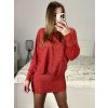 Šaty elegantní třpytivé dlouhý rukáv dámské (S/M ONE SIZE) ITALSKá MóDA IMC23519/DUR (Velikost S/M/L, Barva béžová)