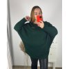 Svetr oversize dlouhý rukáv dámský nadrozměr (4XL/5XL/6XL ONE SIZE) ITALSKá MODA IMHMS23LUXURY/DU (Velikost 4XL/5XL, Barva Černá)