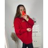 Svetr oversize dlouhý rukáv dámský nadrozměr (4XL/5XL/6XL ONE SIZE) ITALSKá MODA IMHMS23LUXURY/DU (Velikost 4XL/5XL, Barva Černá)