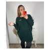 Svetr oversize dlouhý rukáv dámský nadrozměr (4XL/5XL/6XL ONE SIZE) ITALSKá MODA IMHMS23LUXURY/DU (Velikost 4XL/5XL, Barva Černá)