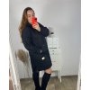 Šaty s kapucí dlouhý rukáv dámské nadrozměr (2XL/3XL/4XL) ITALSKá MóDA IMHMS23MILANO/DUR
