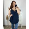 Tílko s krajkou dámské nadrozměr Pizzo (XL/2XL/3XL ONE SIZE) ITALSKÁ MÓDA IMBM23023/DU (Velikost 2XL/3XL, Barva bílá)