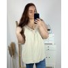 Tílko s krajkou dámské nadrozměr Pizzo (XL/2XL/3XL ONE SIZE) ITALSKÁ MÓDA IMBM23023/DU (Velikost 2XL/3XL, Barva bílá)