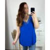 Tílko s krajkou dámské nadrozměr Pizzo (XL/2XL/3XL ONE SIZE) ITALSKÁ MÓDA IMBM23023/DU (Velikost 2XL/3XL, Barva bílá)
