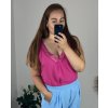 Tílko s krajkou dámské nadrozměr Pizzo (XL/2XL/3XL ONE SIZE) ITALSKÁ MÓDA IMBM23023/DU (Velikost 2XL/3XL, Barva bílá)