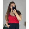 Tílko s krajkou dámské nadrozměr Pizzo (XL/2XL/3XL ONE SIZE) ITALSKÁ MÓDA IMBM23023/DU (Velikost 2XL/3XL, Barva bílá)