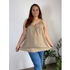 Tílko s krajkou dámské nadrozměr Pizzo (XL/2XL/3XL ONE SIZE) ITALSKÁ MÓDA IMBM23023/DU (Velikost 2XL/3XL, Barva bílá)