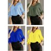 Halenka elegantní dlouhý rukáv dámská (S/M ONE SIZE) ITALSKÁ MÓDA IMWB23107/DR