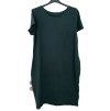 Šaty klasik letní krátký rukáv dámské (L/XL ONE SIZE) ITALSKá MóDA IMB22BASIC/DUR (Velikost L/XL, Barva zelená)