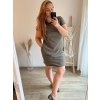 Šaty klasik letní krátký rukáv dámské (L/XL ONE SIZE) ITALSKá MóDA IMB22BASIC/DUR (Velikost L/XL, Barva zelená)