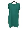 Šaty klasik letní krátký rukáv dámské (L/XL ONE SIZE) ITALSKá MóDA IMB22BASIC/DUR (Velikost L/XL, Barva zelená)