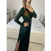 Šaty dlouhé společenské flitrové dlouhý rukáv dámské (S/M ONE SIZE) ITALSKÁ MÓDA IMPGM2324526/DUR