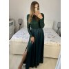 Šaty dlouhé společenské flitrové dlouhý rukáv dámské (S/M ONE SIZE) ITALSKÁ MÓDA IMPGM2324526/DUR