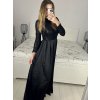 Šaty dlouhé společenské flitrové dlouhý rukáv dámské (S/M ONE SIZE) ITALSKÁ MÓDA IMPGM2324526/DUR