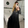 Šaty dlouhé společenské flitrové dlouhý rukáv dámské (S/M ONE SIZE) ITALSKÁ MÓDA IMPGM2324526/DUR