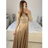 Šaty dlouhé společenské flitrové dlouhý rukáv dámské (S/M ONE SIZE) ITALSKÁ MÓDA IMPGM2324526/DUR