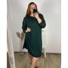 Šaty společenské flitrové dlouhý rukáv dámské nadrozměr (3XL/4XL/5XL ONE SIZE) ITALSKÁ MÓDA IMWT234281/DU