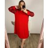 Šaty společenské flitrové dlouhý rukáv dámské nadrozměr (3XL/4XL/5XL ONE SIZE) ITALSKÁ MÓDA IMWT234281/DU