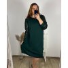 Šaty společenské flitrové dlouhý rukáv dámské nadrozměr (3XL/4XL/5XL ONE SIZE) ITALSKÁ MÓDA IMWT234281/DU (Velikost 3XL/4XL, Barva Černá)