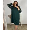 Šaty společenské flitrové dlouhý rukáv dámské nadrozměr (3XL/4XL/5XL ONE SIZE) ITALSKÁ MÓDA IMWT234281/DU (Velikost 3XL/4XL, Barva Černá)
