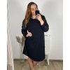 Šaty společenské flitrové dlouhý rukáv dámské nadrozměr (3XL/4XL/5XL ONE SIZE) ITALSKÁ MÓDA IMWT234281/DU