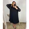 Šaty společenské flitrové dlouhý rukáv dámské nadrozměr (3XL/4XL/5XL ONE SIZE) ITALSKÁ MÓDA IMWT234281/DU