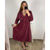 Šaty společenské dlouhý rukáv dámské nadrozměr (3XL/4XL/5XL ONE SIZE) ITALSKÁ MÓDA IM423LINDA/DUR (Velikost 3XL/4XL, Barva Černá)