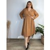 Šaty společenské dlouhý rukáv dámské nadrozměr (3XL/4XL/5XL ONE SIZE) ITALSKÁ MÓDA IM423LINDA/DUR (Velikost 3XL/4XL, Barva Černá)
