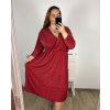 Šaty společenské dlouhý rukáv dámské nadrozměr (3XL/4XL/5XL ONE SIZE) ITALSKÁ MÓDA IM423LINDA/DUR (Velikost 3XL/4XL, Barva Černá)
