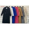 Kabát flaušový s podšívkou dlouhý rukáv dámský (S/M ONE SIZE) ITALSKÁ MÓDA IMWAK234340/DUR (Velikost S/M/L, Barva Černá)